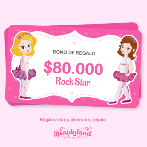 Bonos regalo Beautyland Spa para Niñas Barranquilla Rock Star